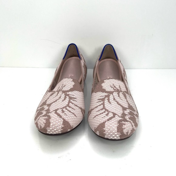 Rothy's Petal Grey Pink Floral Round Toe Flats Loafers flats woman
